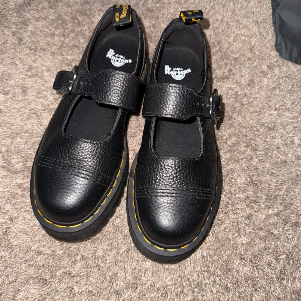 Dr. Martens Black Pebbled Leather Mary Janes
